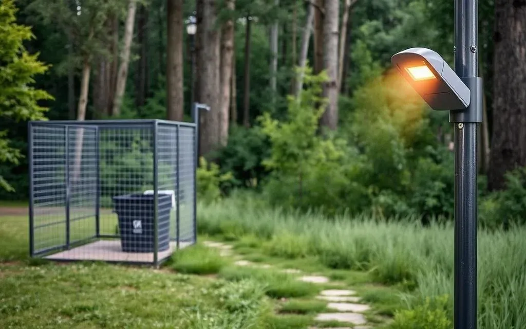 motion-sensor lights for wildlife deterrence
