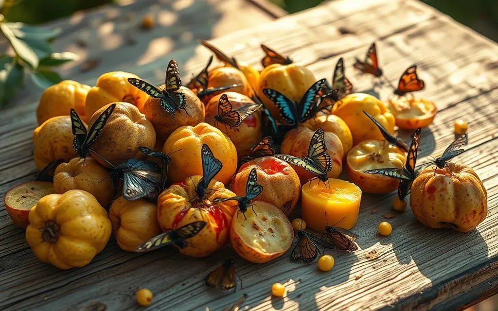 overripe fruit for butterflies