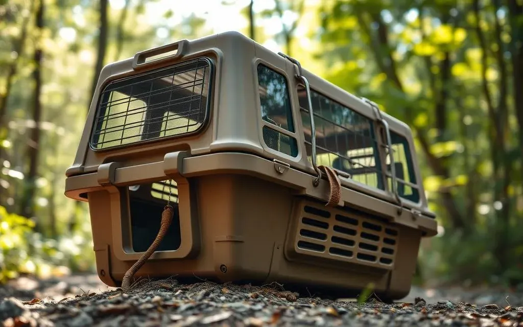 wildlife transport container and ventilation