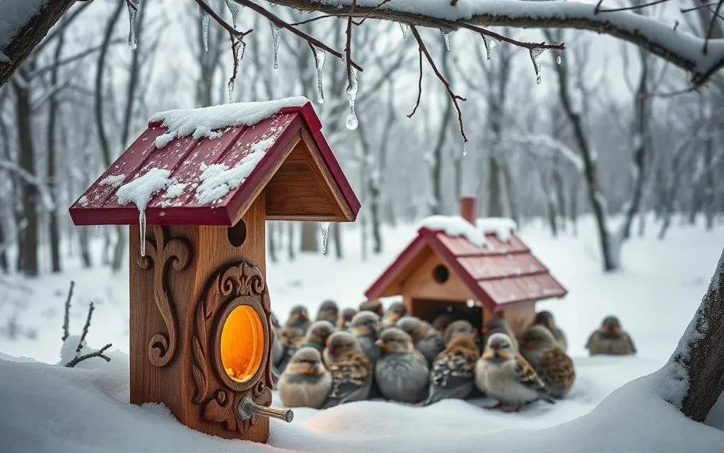 winter bird shelter